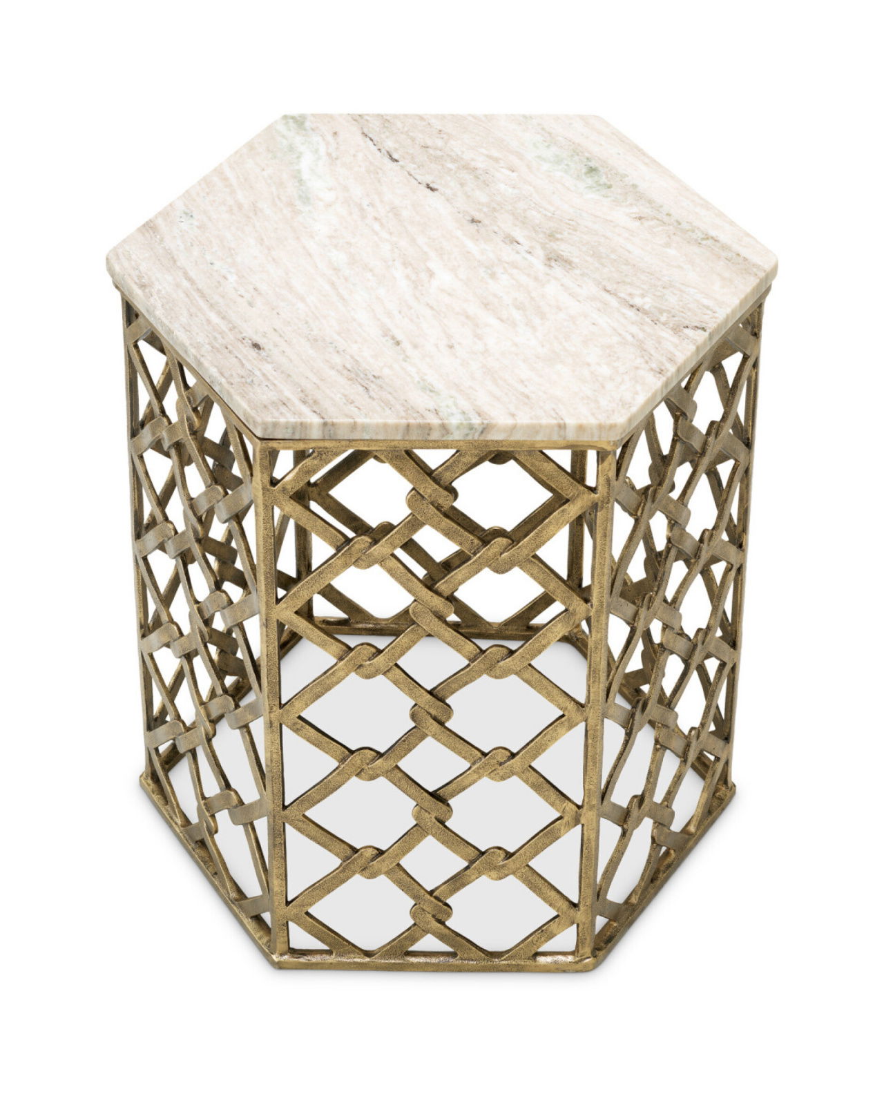 Stratham bijzettafel antiek messing