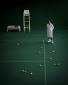 Wimbledon Baseline Robe White/Green
