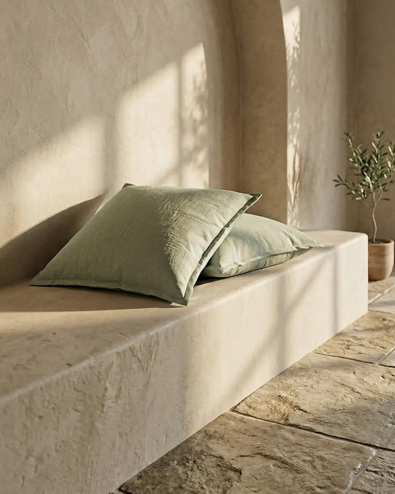 Classic Linen cushion cover sage