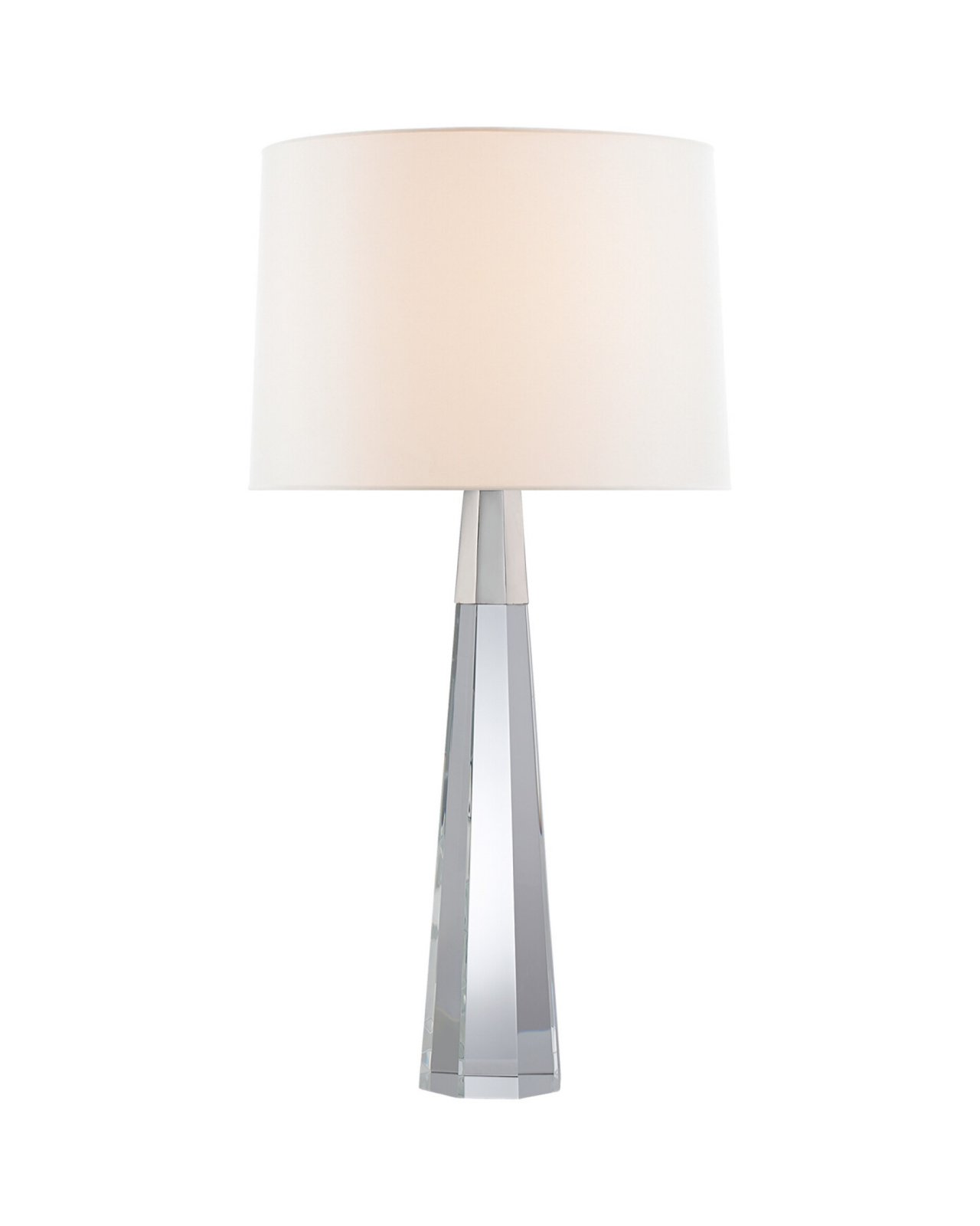 Olsen Table Lamp Crystal and Polished Nickel
