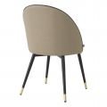 Cooper dining chair faux leather beige set of 2