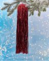 Lametta Glitter Ornament Burgundy