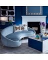 Ether soffa böjd ljusblå