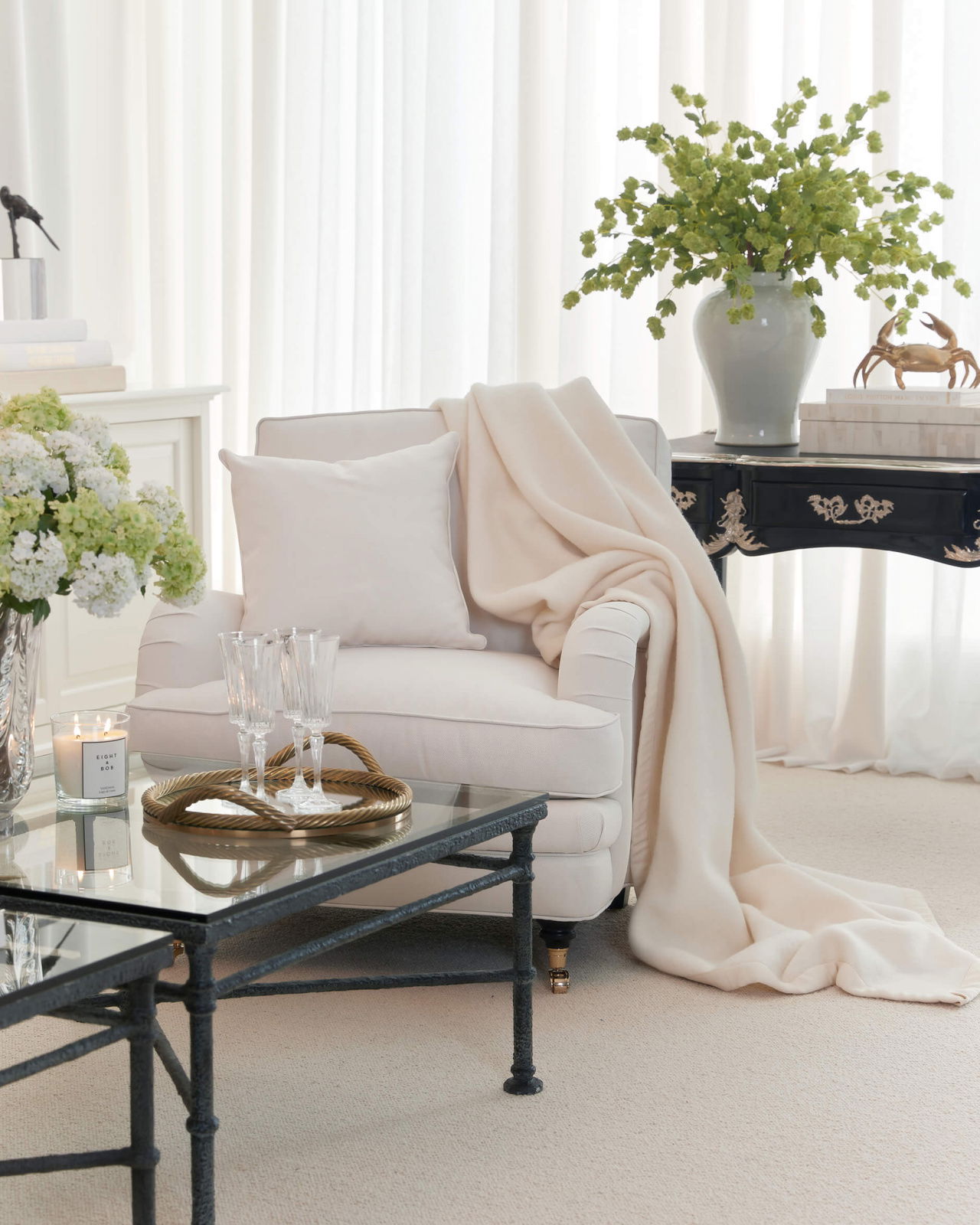 Howard Heritage fåtölj off-white