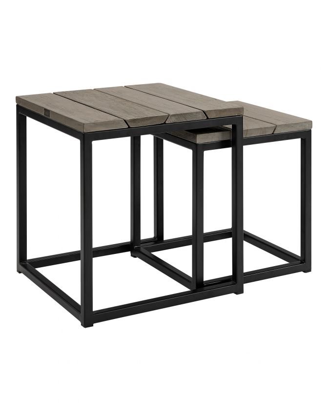 Anson side table charcoal, square