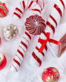 Polka Lollipop Ornament Red/White