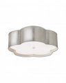 Bryce Flower Flush Mount Silver and White Large