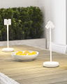 Doppia Accent Rechargeable Table Lamp Matte White