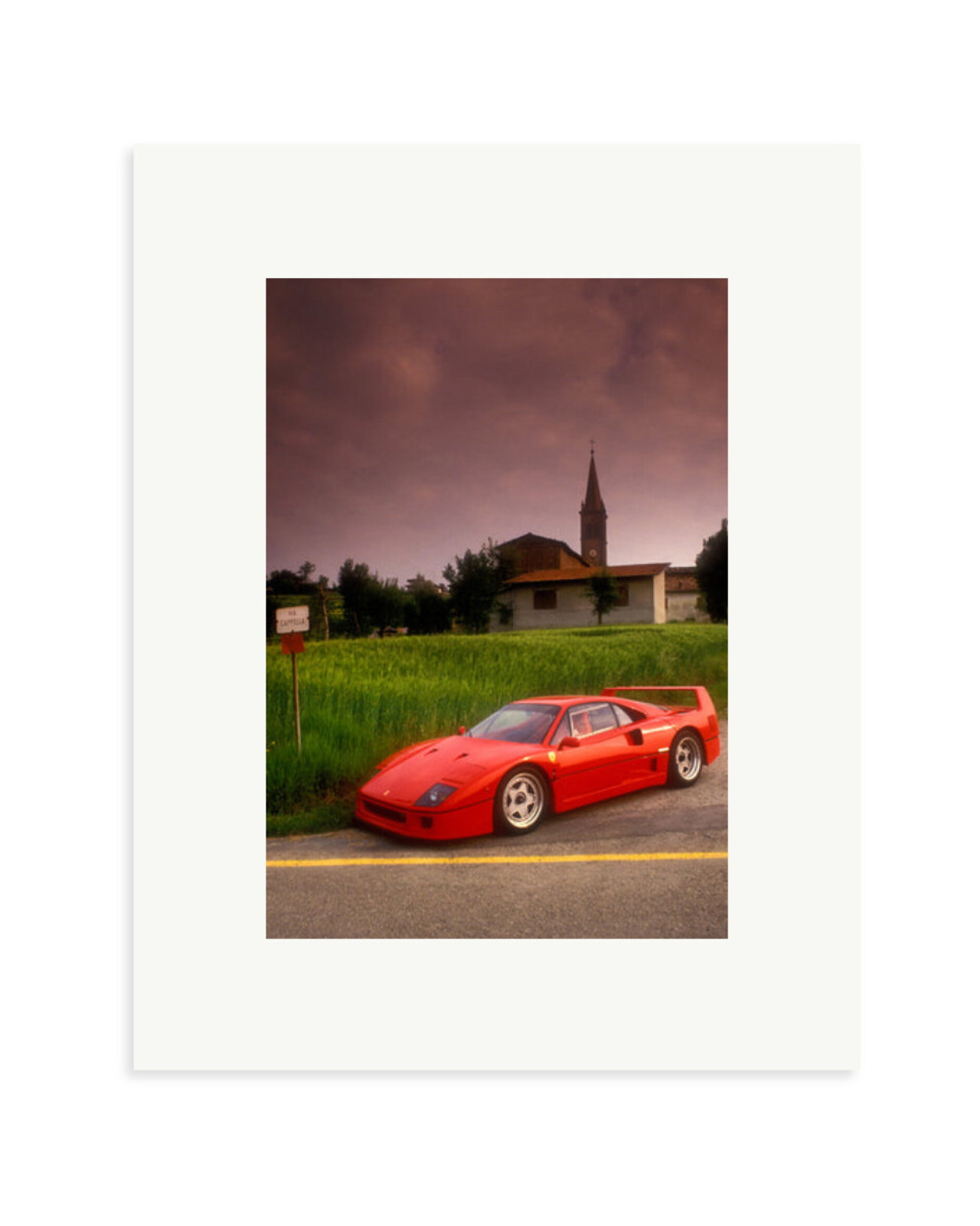 Ferrari F40, 1987 Print Only / Small