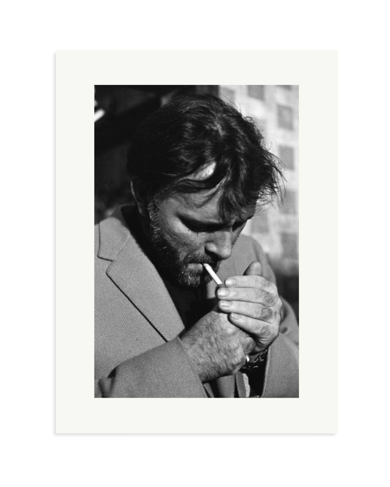 Burton lighting a cigarette Print Only / XL