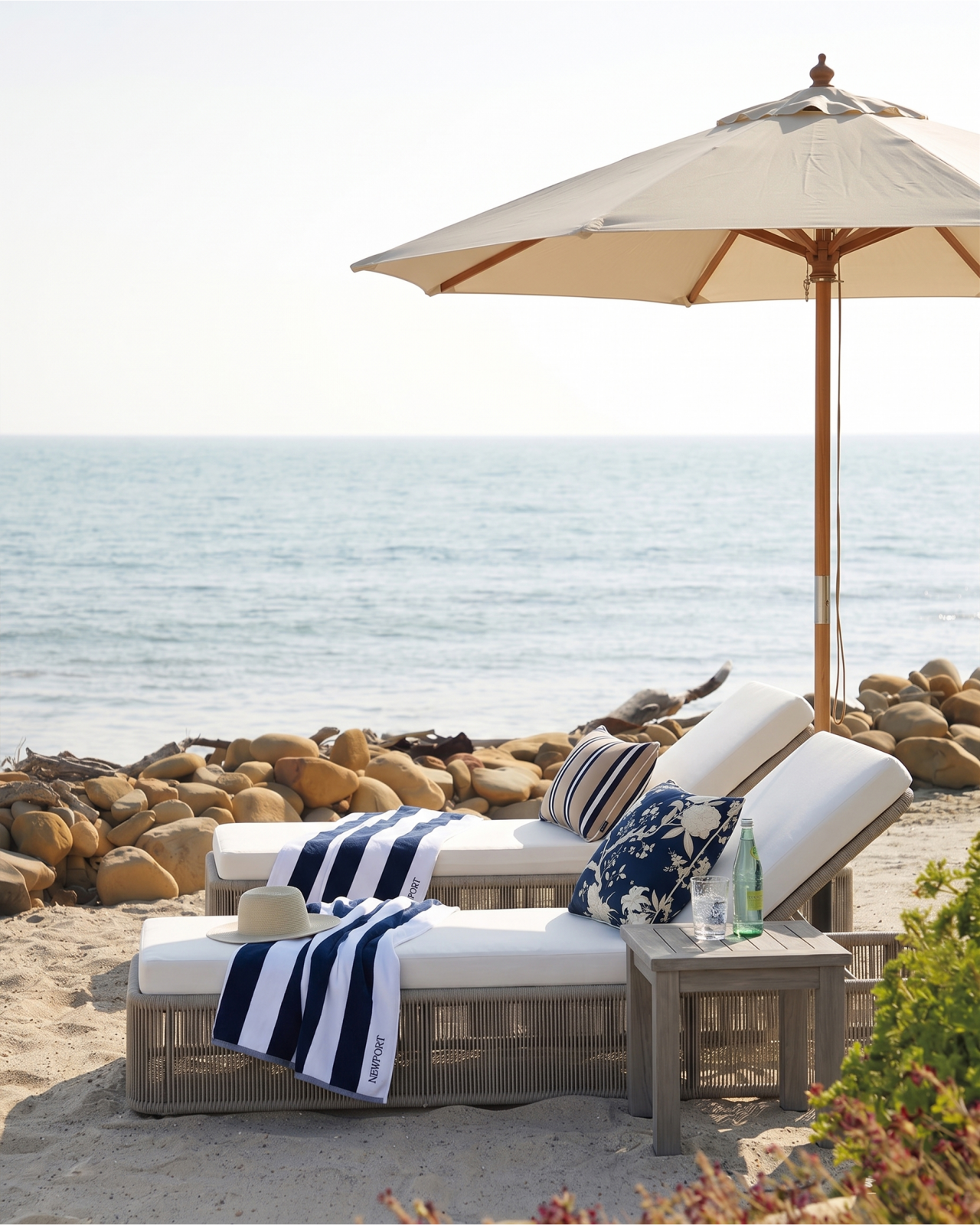 Los Cabos solsäng med Vintage Sidobord