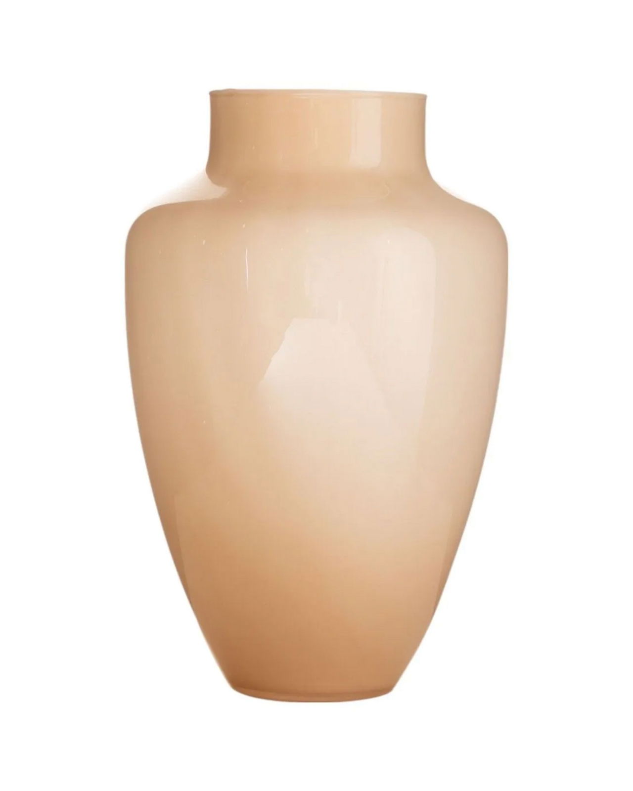 Carmine glazen vaas beige