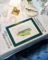 Clubhouse Placemat Green/White 6-pack