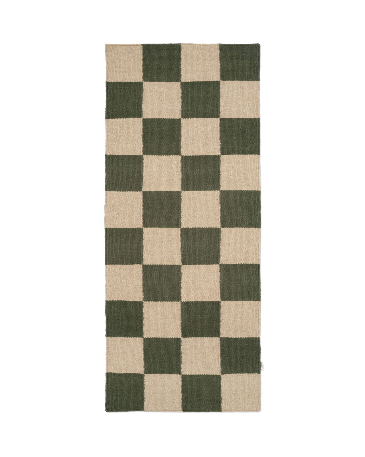 Square käytävämatto metsänvihreä/luonnonvarinen
