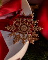 Weston Snowflake Ornament Gold/Red