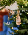 Point noir kerstdecoratie champagne