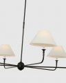 Piaf Oversized  Chandelier Aged Iron/Ebonized Oak