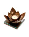 Lotus Tealight Holder Vintage Brass Finish