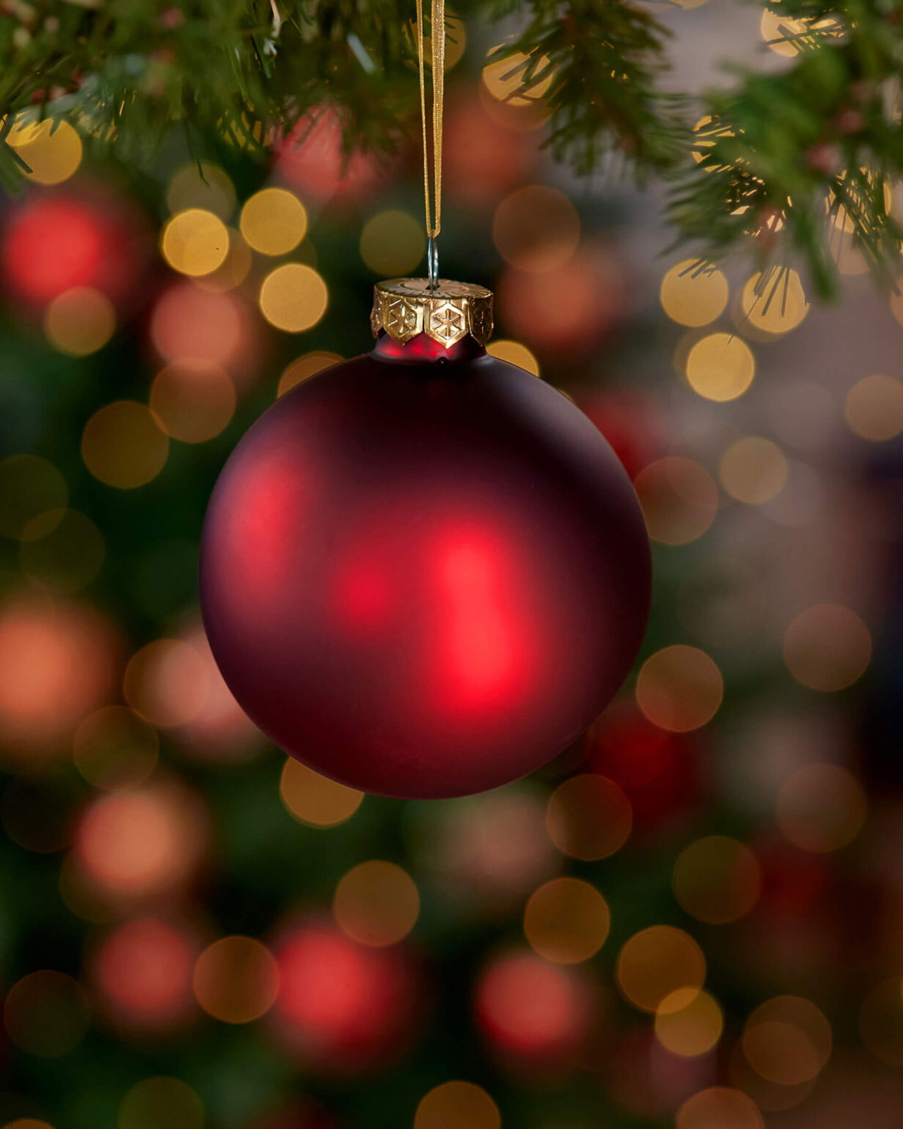 Elize joulupallo viininpunainen 8cm