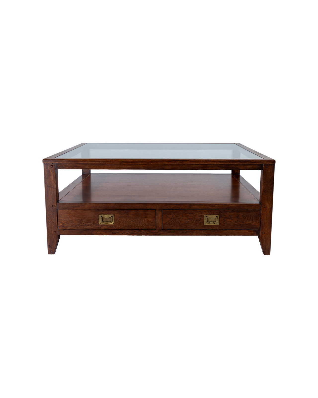 Martino coffee table with glass top Noble Brown