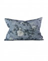 Impasto Floral Denim Cushion Cover - Blue