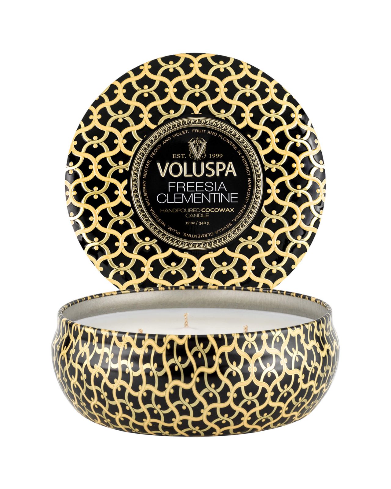 Freesia Clementine scented candle 3-wick