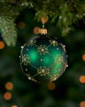Lux Ruby Weihnachtskugel grün 8cm