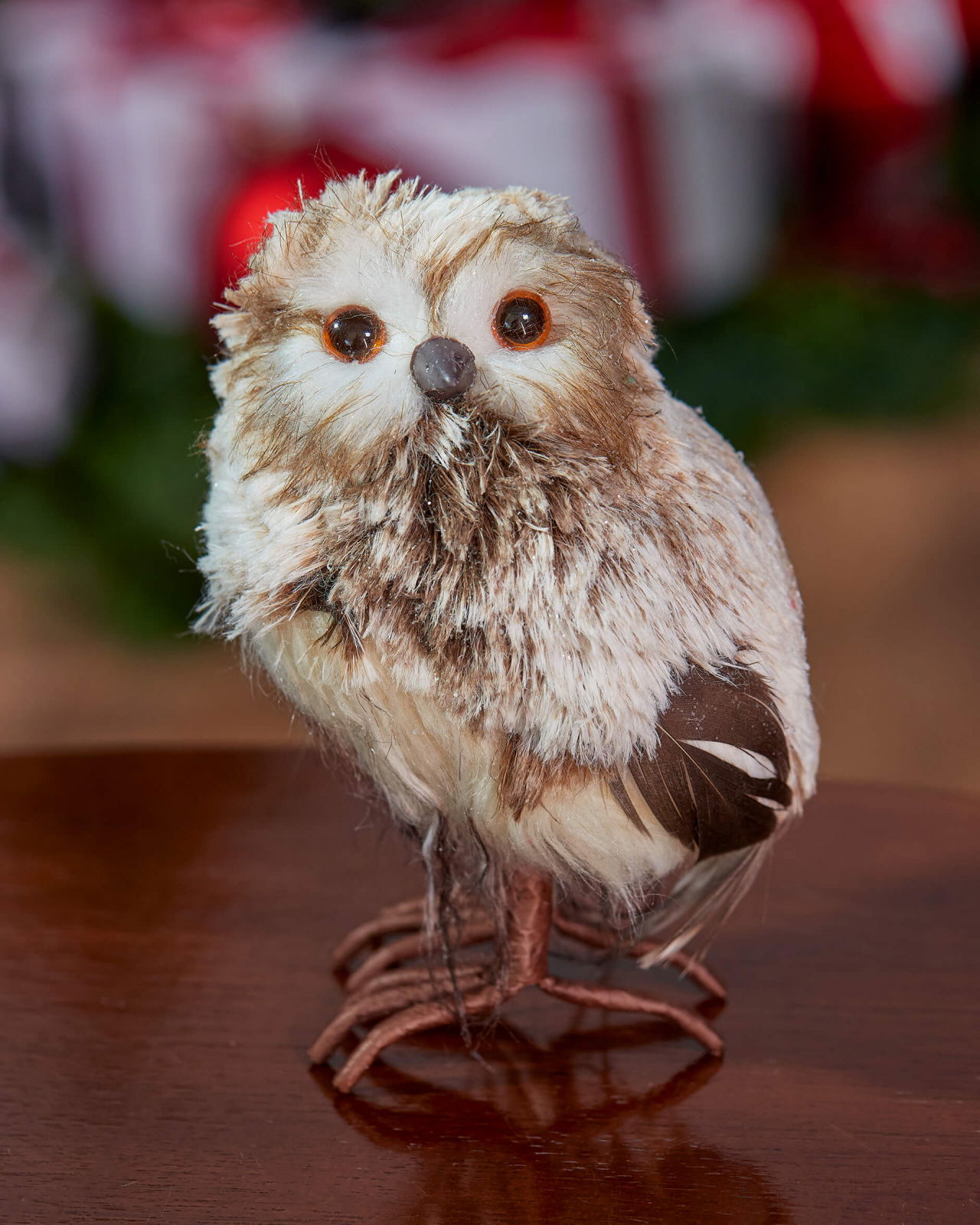 Milena uggla juldekoration brun/vit