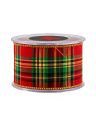Hampton textilband tartan röd/grön/guld 4,5m