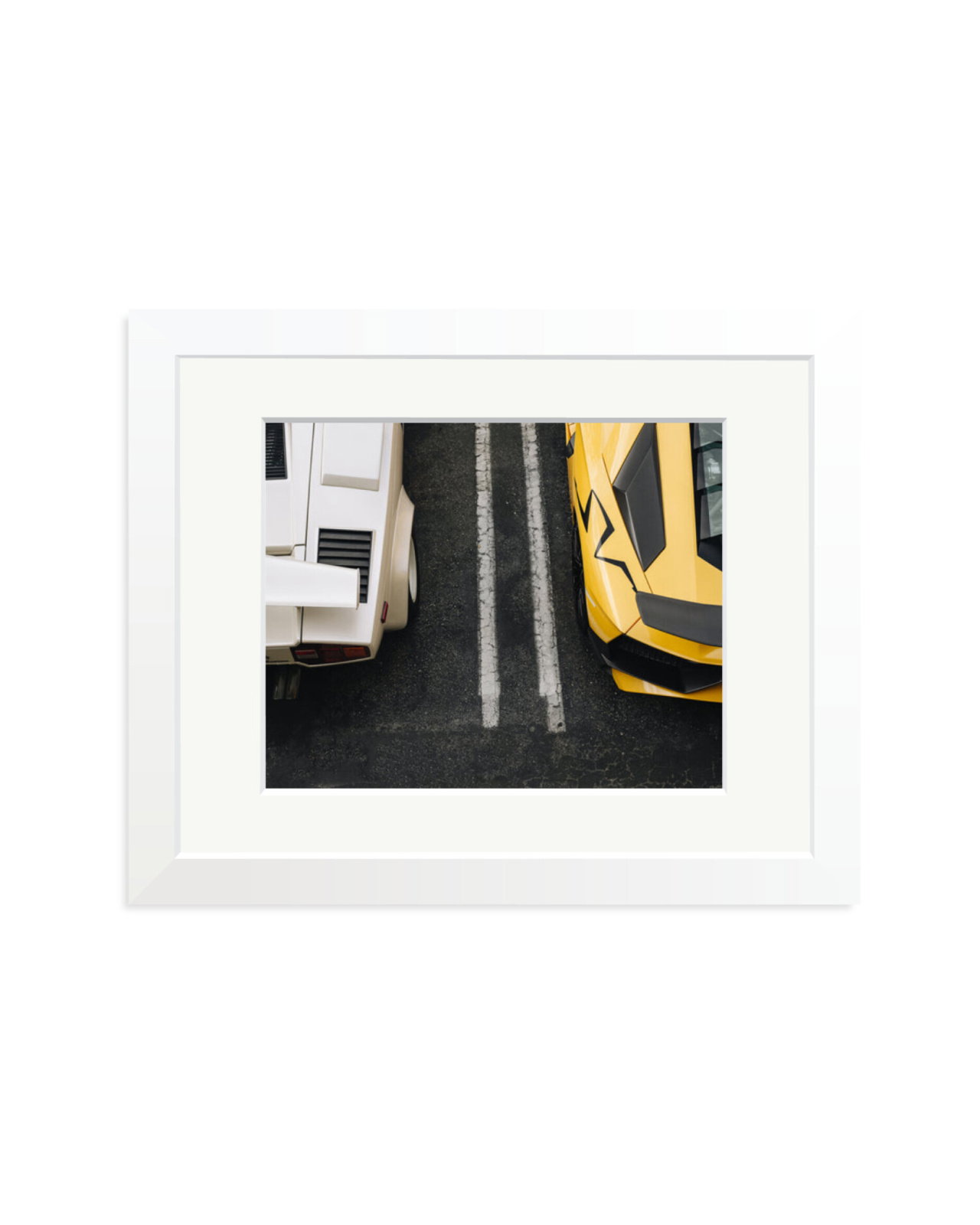 Lamborghini Countach and Aventador SV White / Small