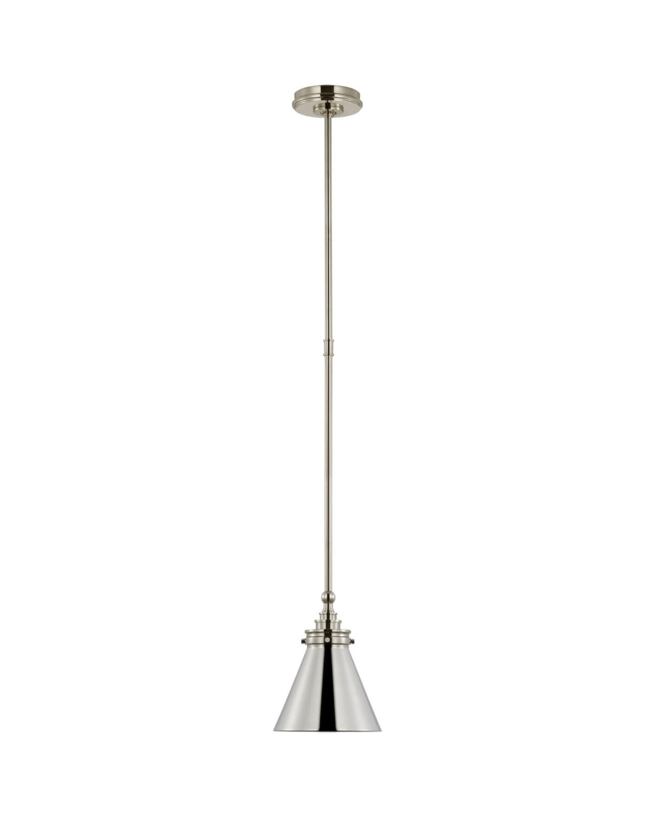 Parkington 9" Pendant Polished Nickel/Clear Glass
