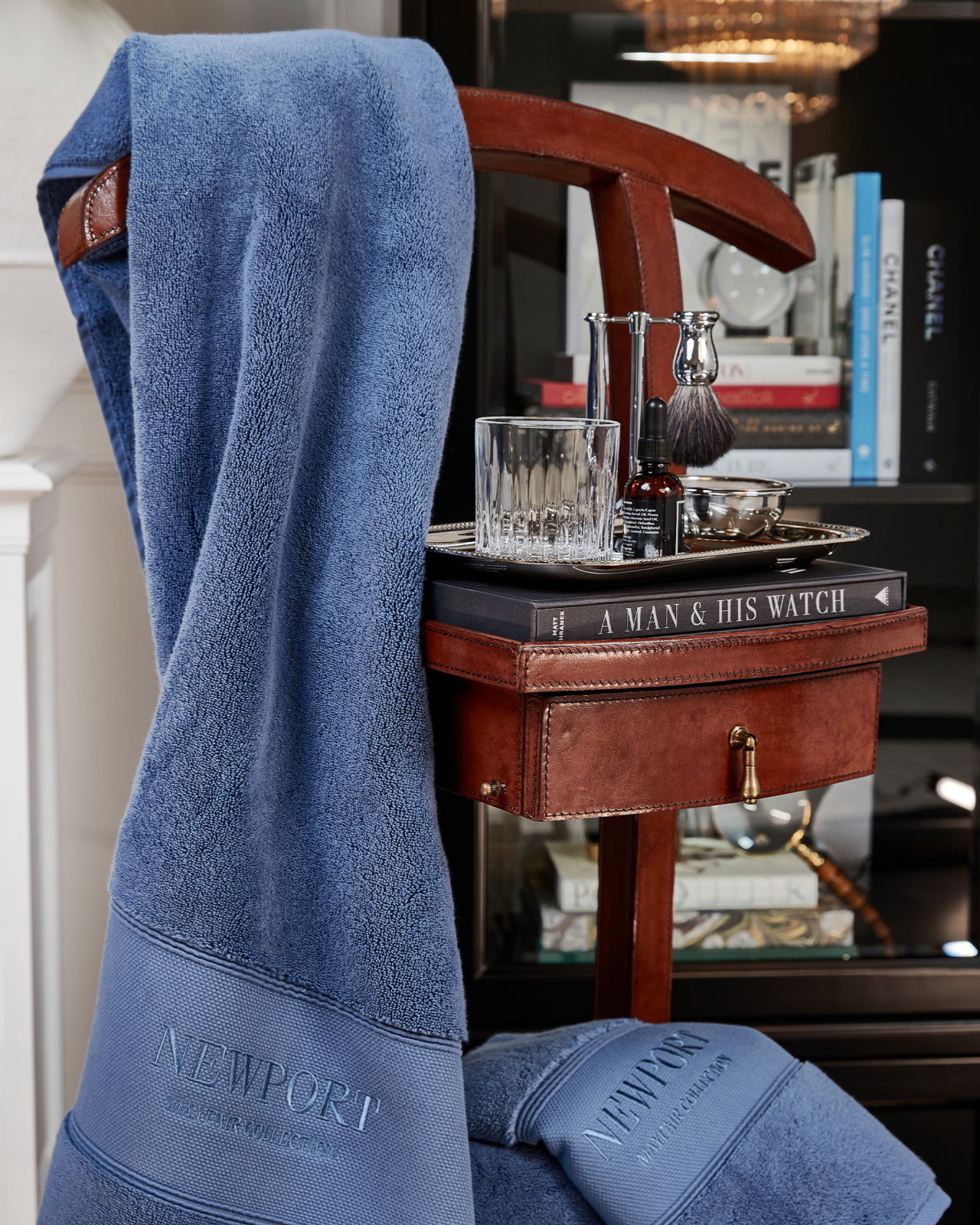 Kensington herrbetjänt läder