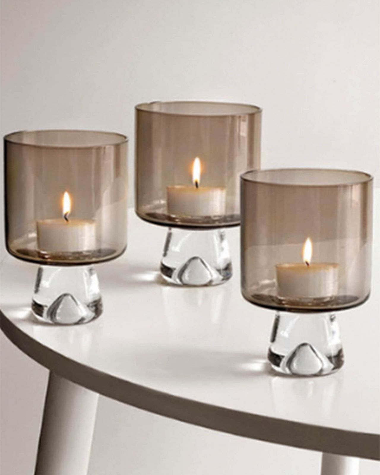 Riley candle holder brown