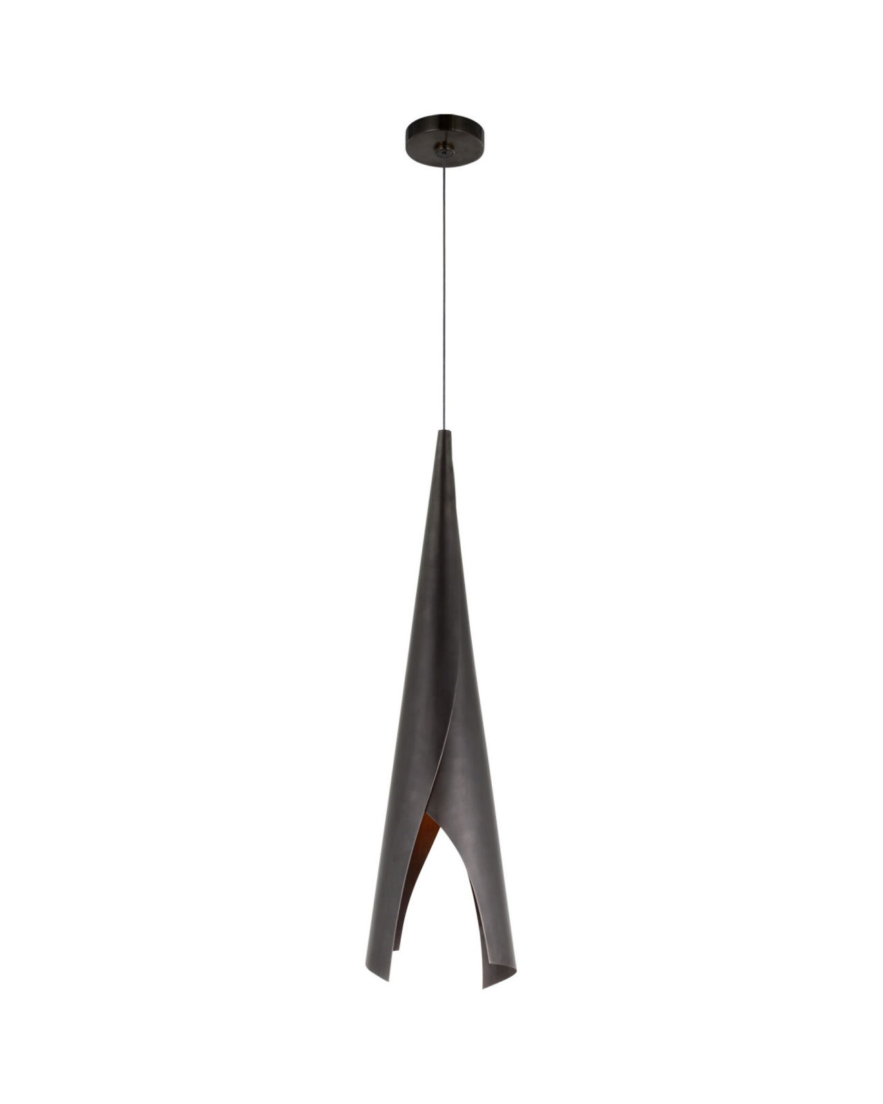 Piel Wrapped Pendant Bronze Medium