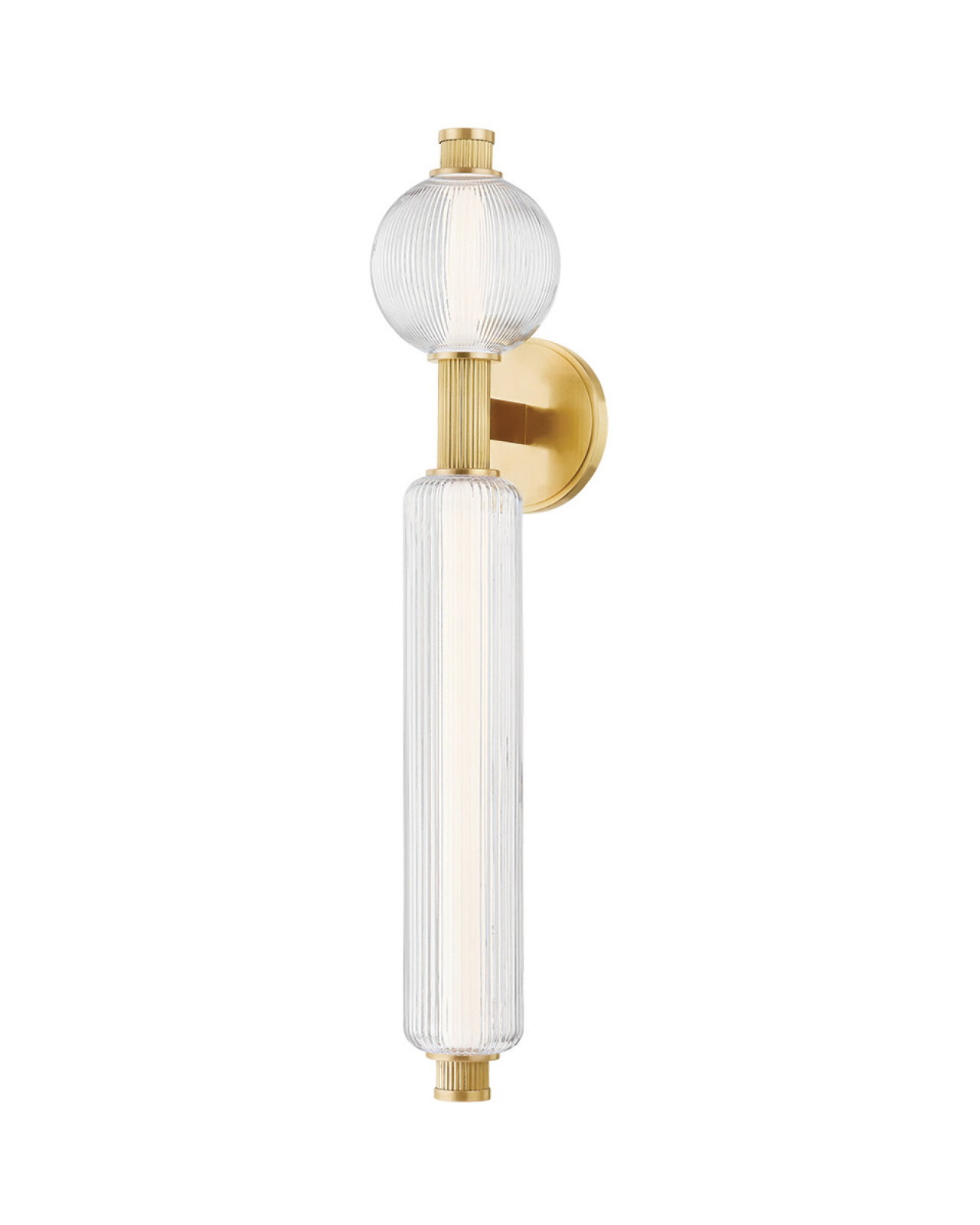 Atom vegglampe vintage messing