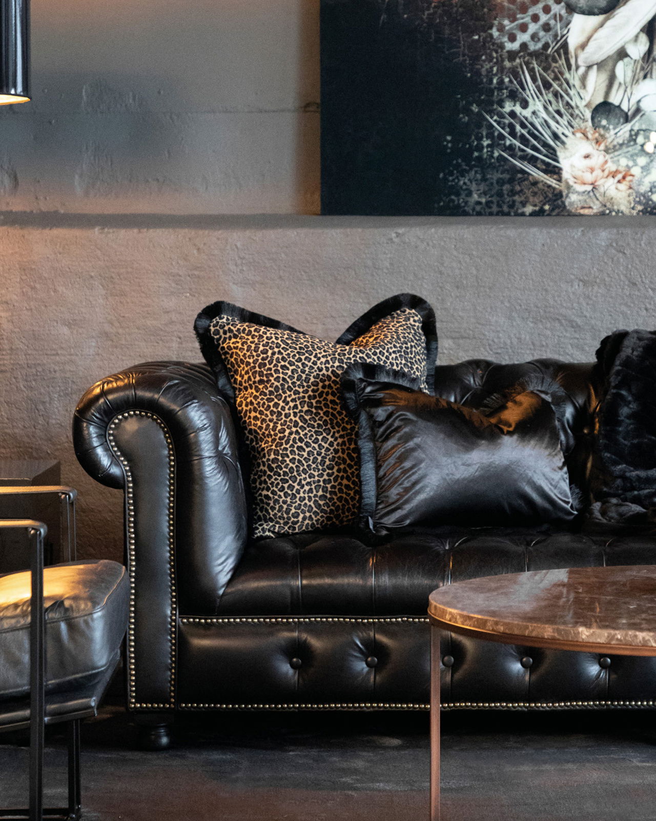 Kensington leren zitbank fudge