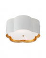 Bryce Medium Flush Mount White and Gild