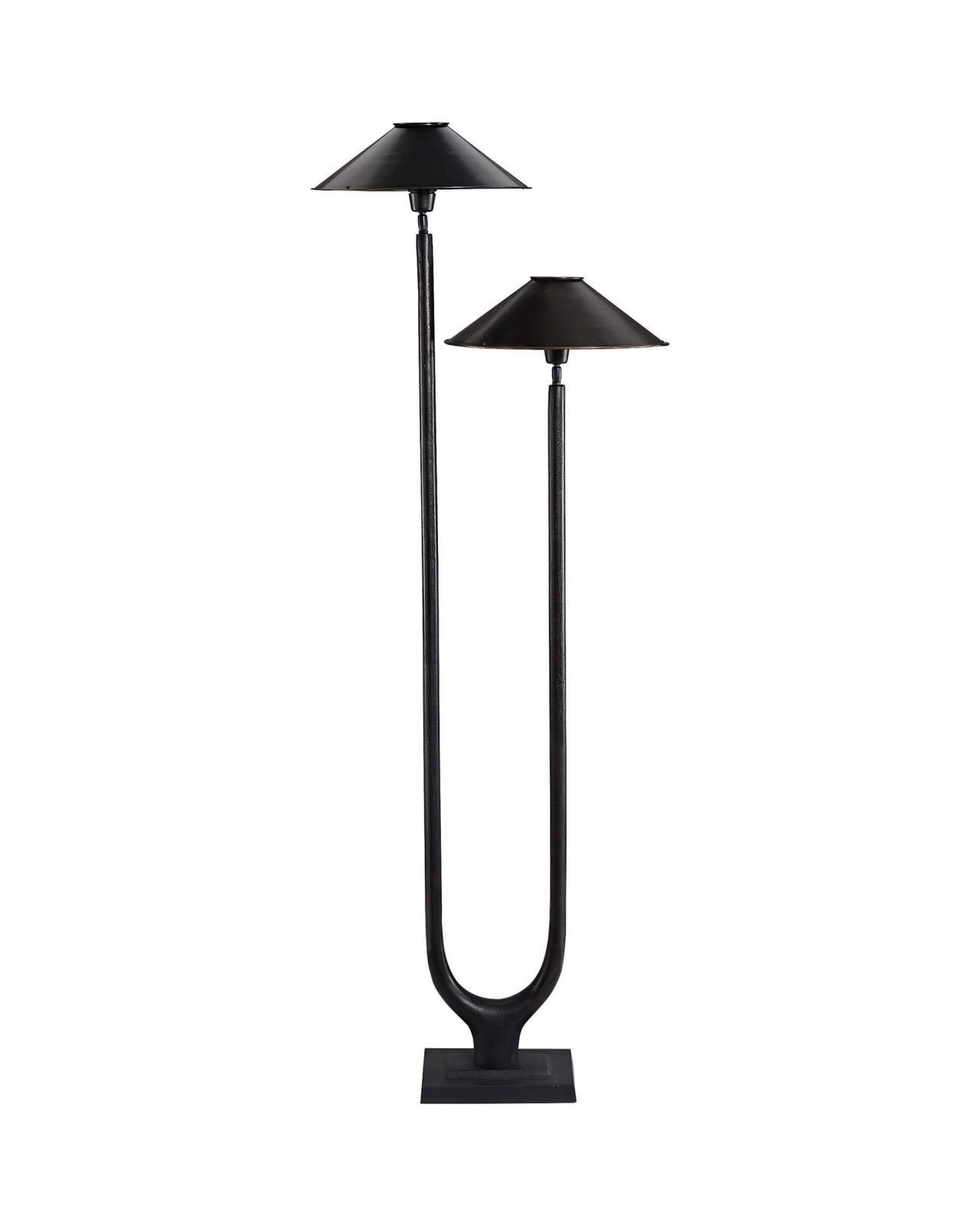 Twin gulvlampe antikk bronse