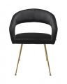 Bravo dining chair velvet roche black