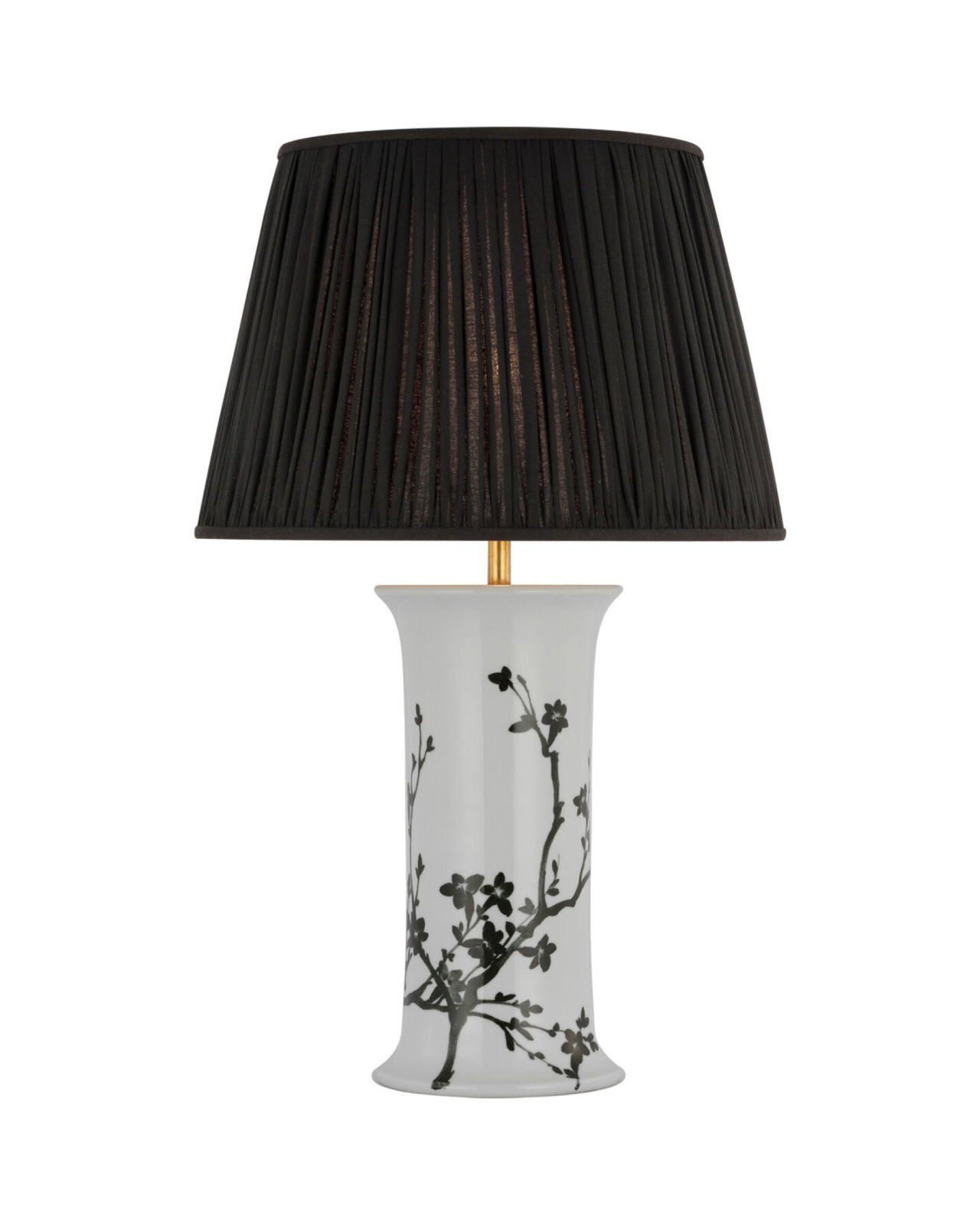 Mallory Table Lamp Black Twiggy/Black Linen Pleat