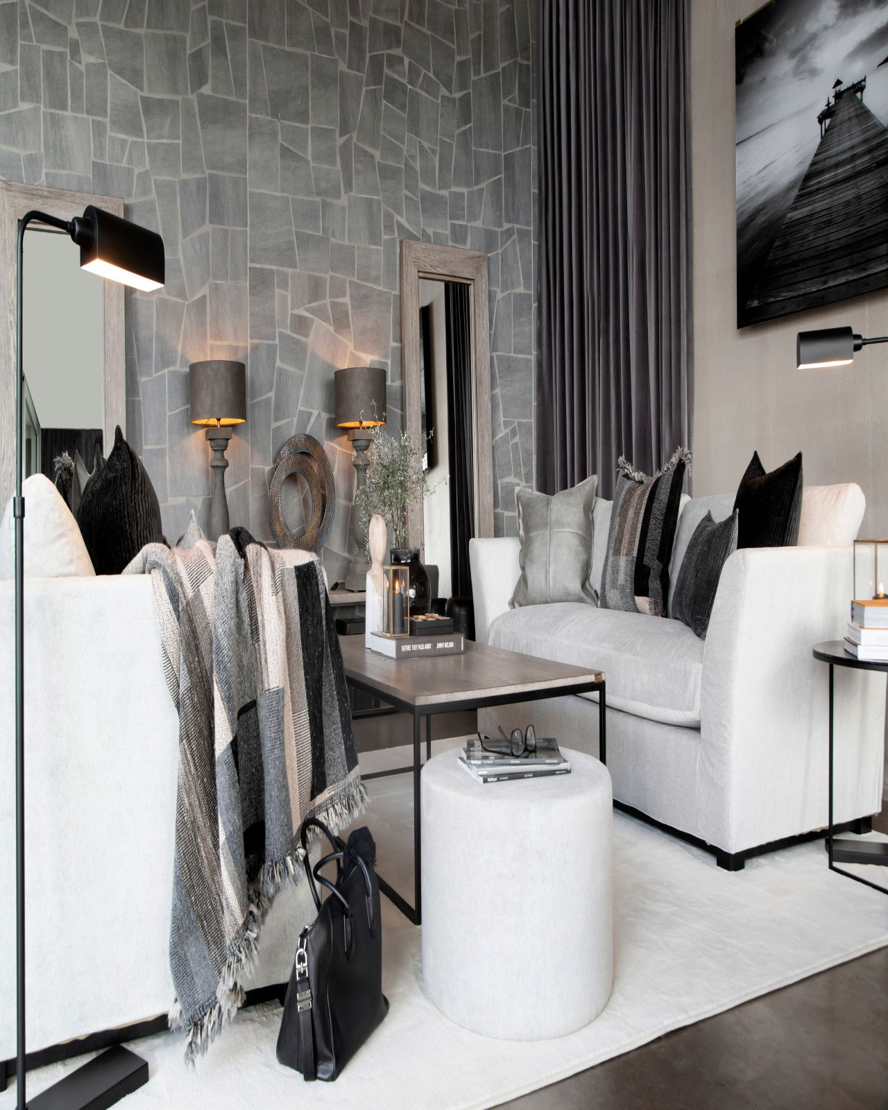 Mason soffbord rektangel antikgrå