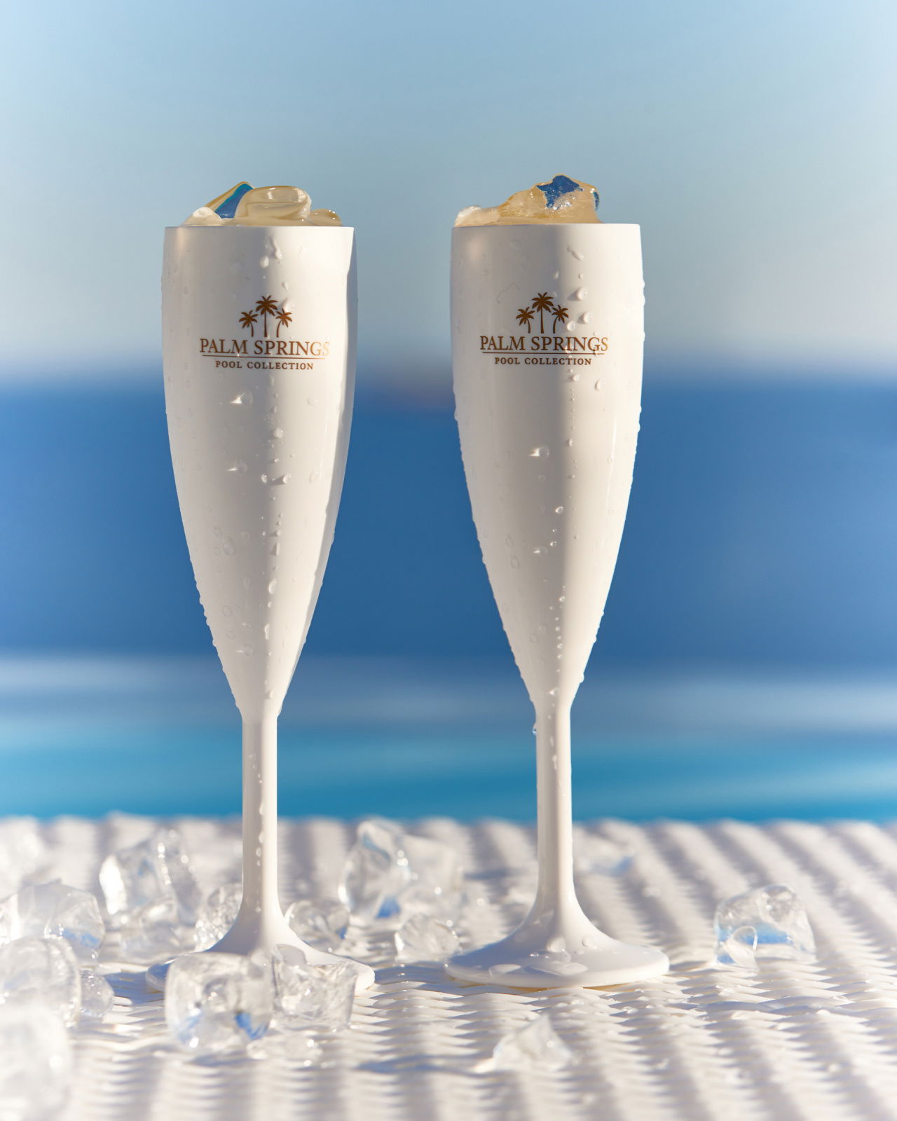 Palm Springs champagneglas vit 4-pack