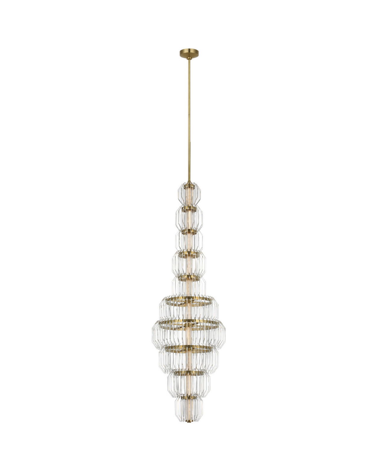 Killarney 19" Layered Entry Chandelier Brass