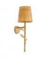 Farini wandlamp messing / rotan
