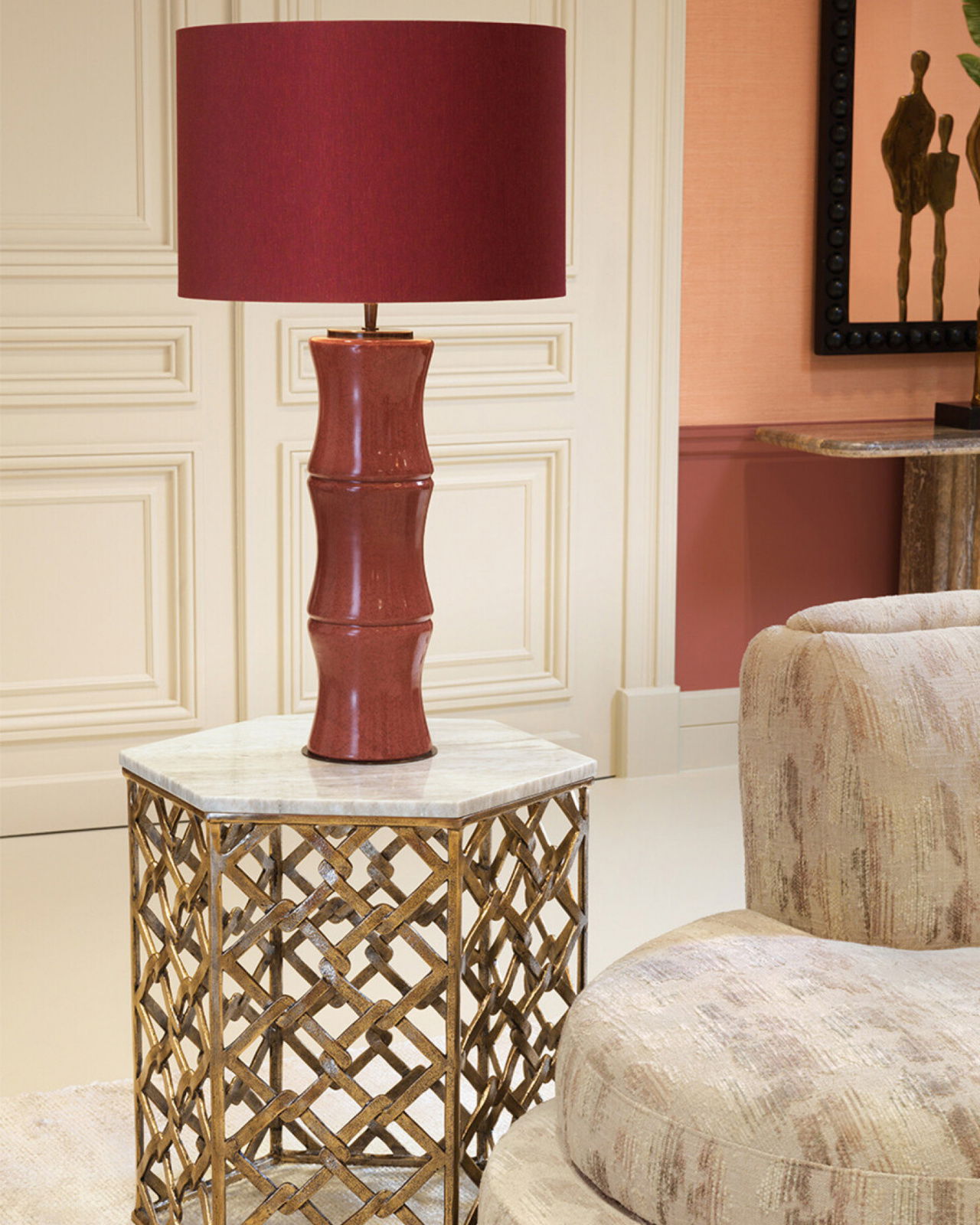 Stratham bijzettafel antiek messing