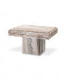 Sartoria Side Table Silver Travertine