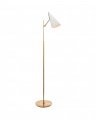 Clemente Floor Lamp Antique Brass with White