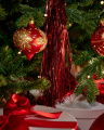 Lametta Glitter Ornament Burgundy