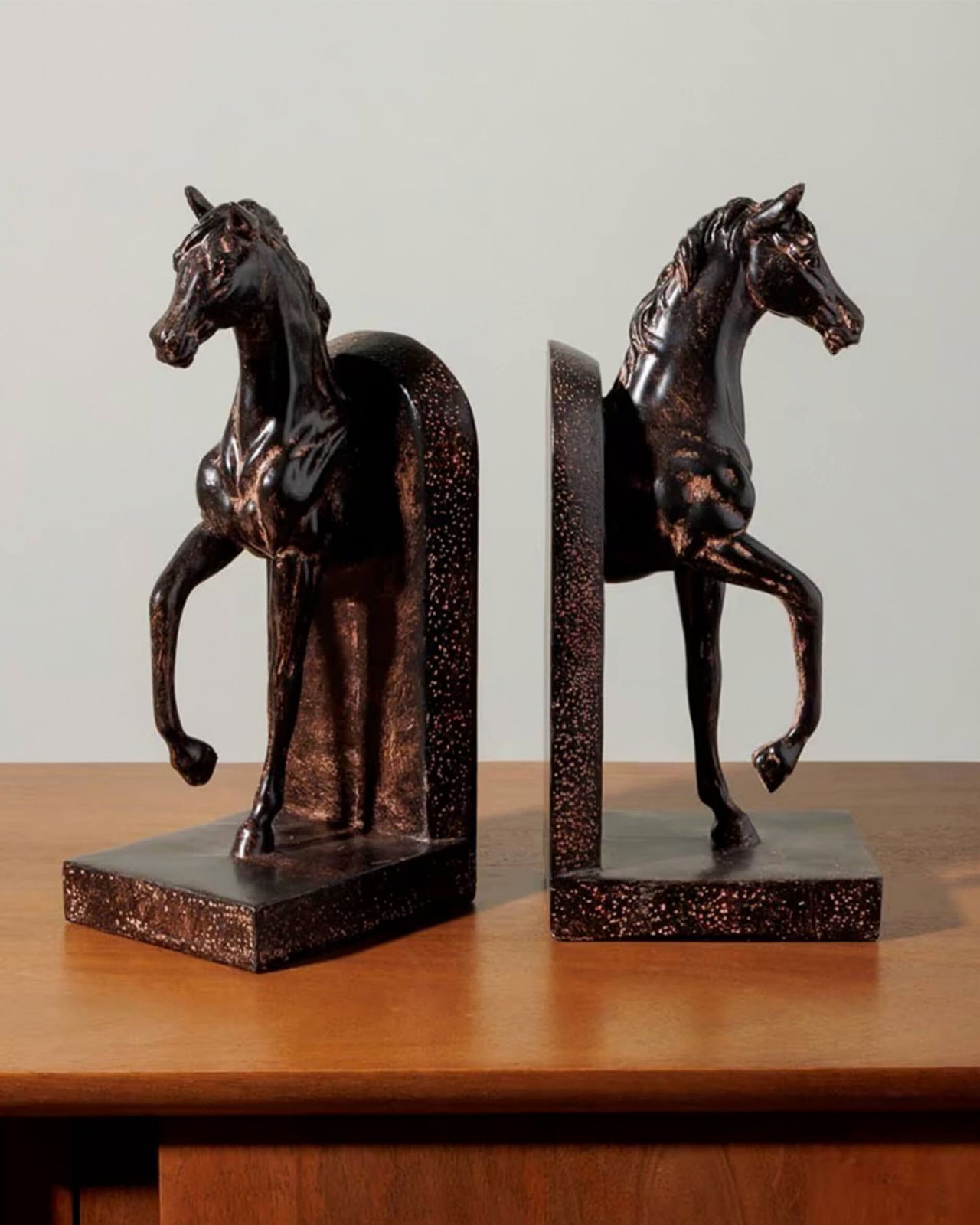 Horses Bookend Brown Set of 2