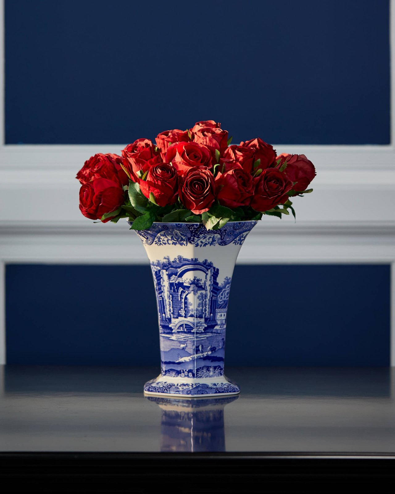 Blue Italian vase blue/white